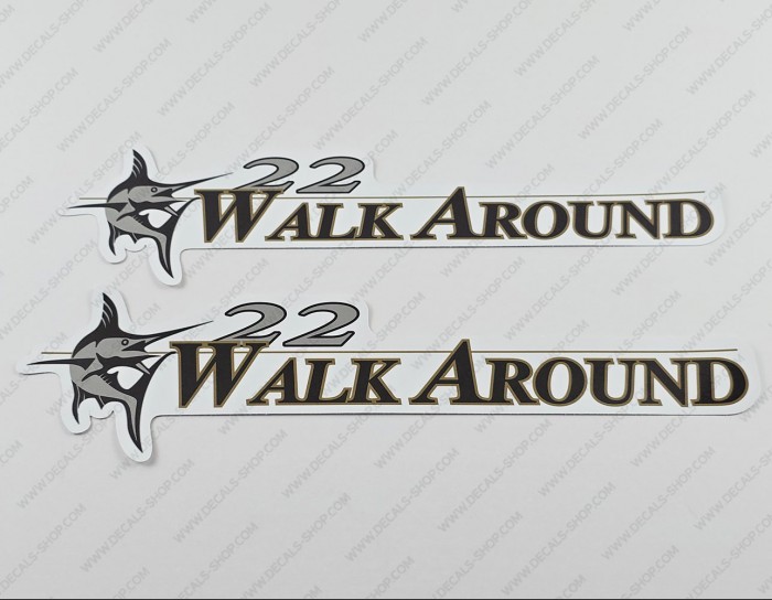 Wellcraft 22 Walk Around Boat Decal Set of 2 x 14.25" Wellcraft 22 Walk Around Boat Decal Set of 2 x 14.25"